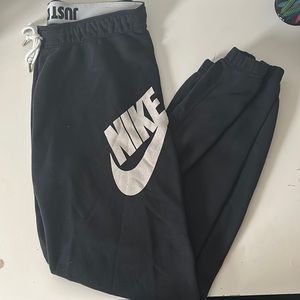 Nike black joggers with drawstring